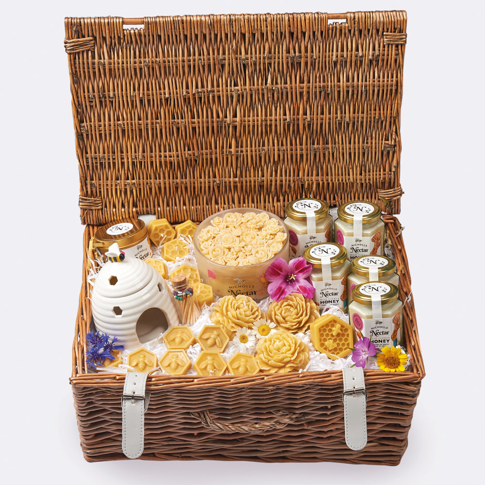 Luxury Honey and Beeswax Hamper with Soft Set Honey