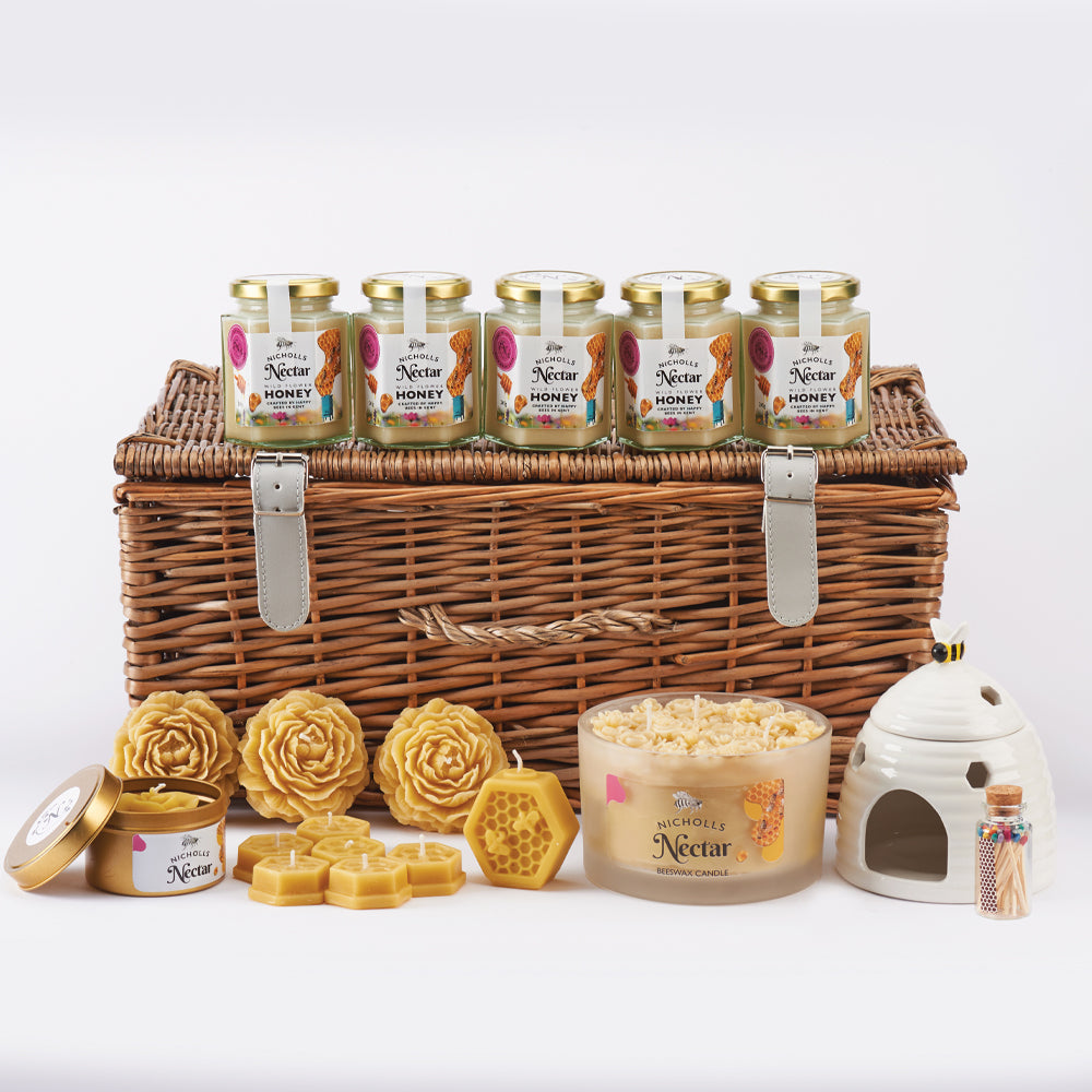 Luxury Honey and Beeswax Hamper with Soft Set Honey