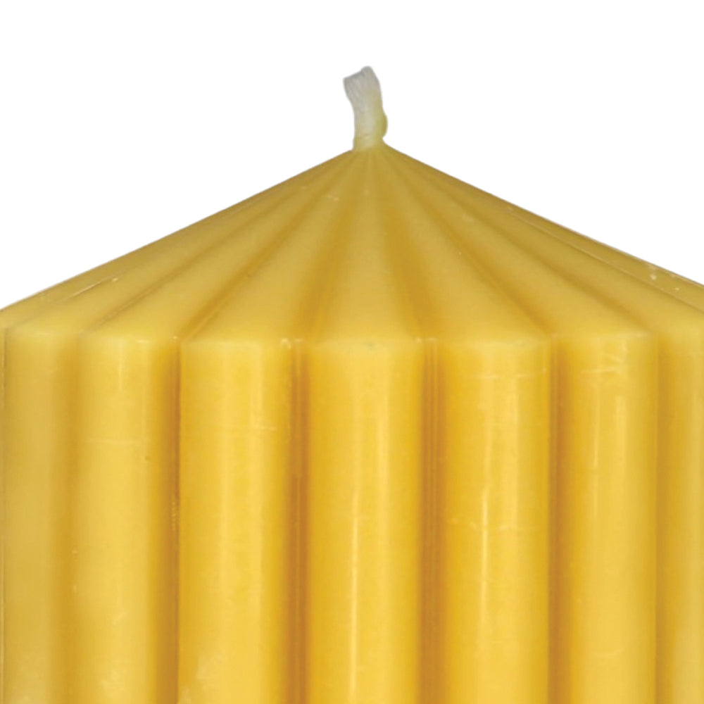 Large beeswax pillar candle