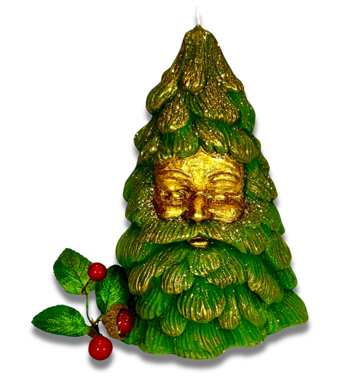 Christmas Tree Santa Candle